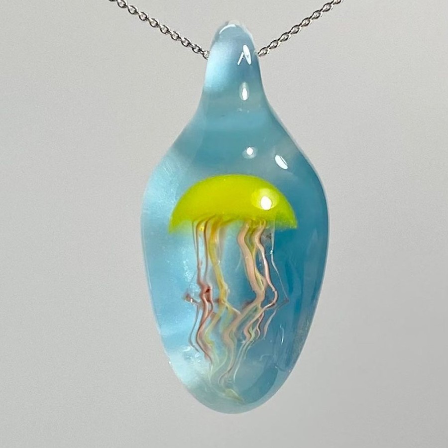 Glass & Jewelry The Glass Station Jewelry For Adolescents | Jellyfish Pendant