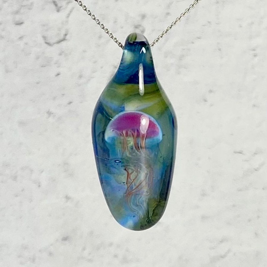 Glass & Jewelry The Glass Station Jewelry For Adolescents | Jellyfish Pendant