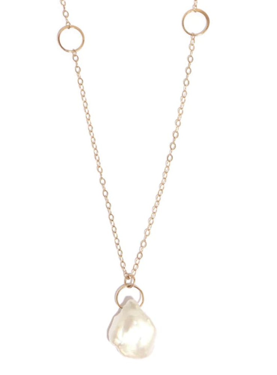 Glass & Jewelry The Glass Station Necklaces | 14K Gold Keshi Pearl Necklace