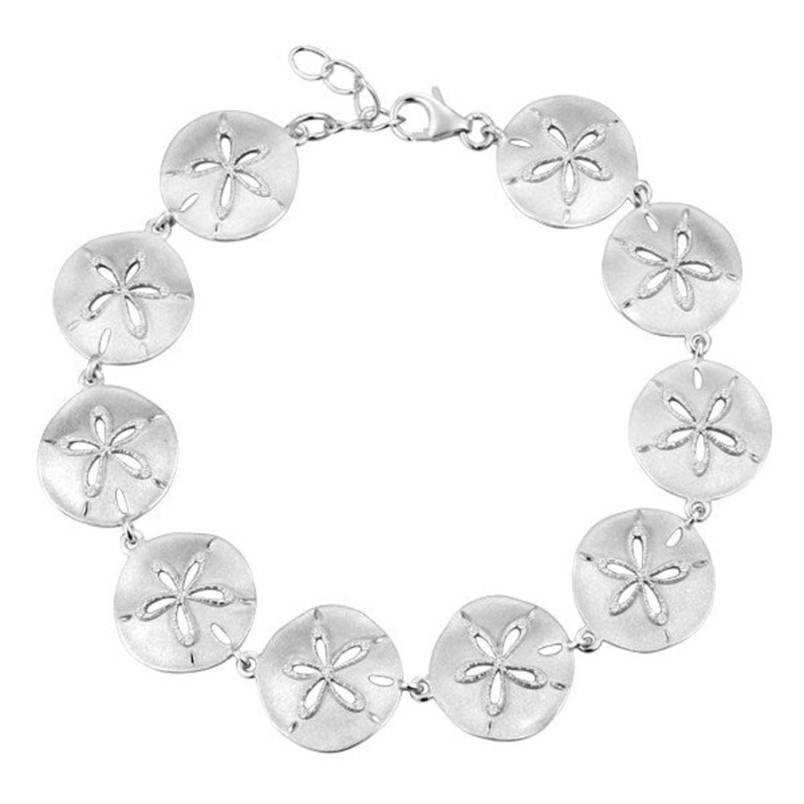 Glass & Jewelry The Glass Station | Sterling Silver Sand Dollar Bracelet