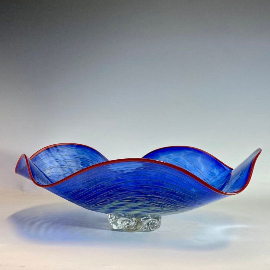 Glass & Jewelry The Glass Station | Turkish Blend Fluted Platter