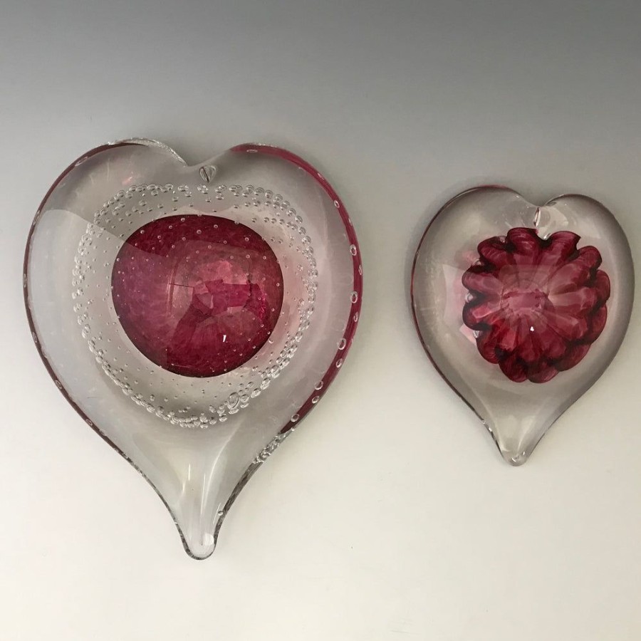 Glass & Jewelry The Glass Station Valentines Day | Heart Paperweights