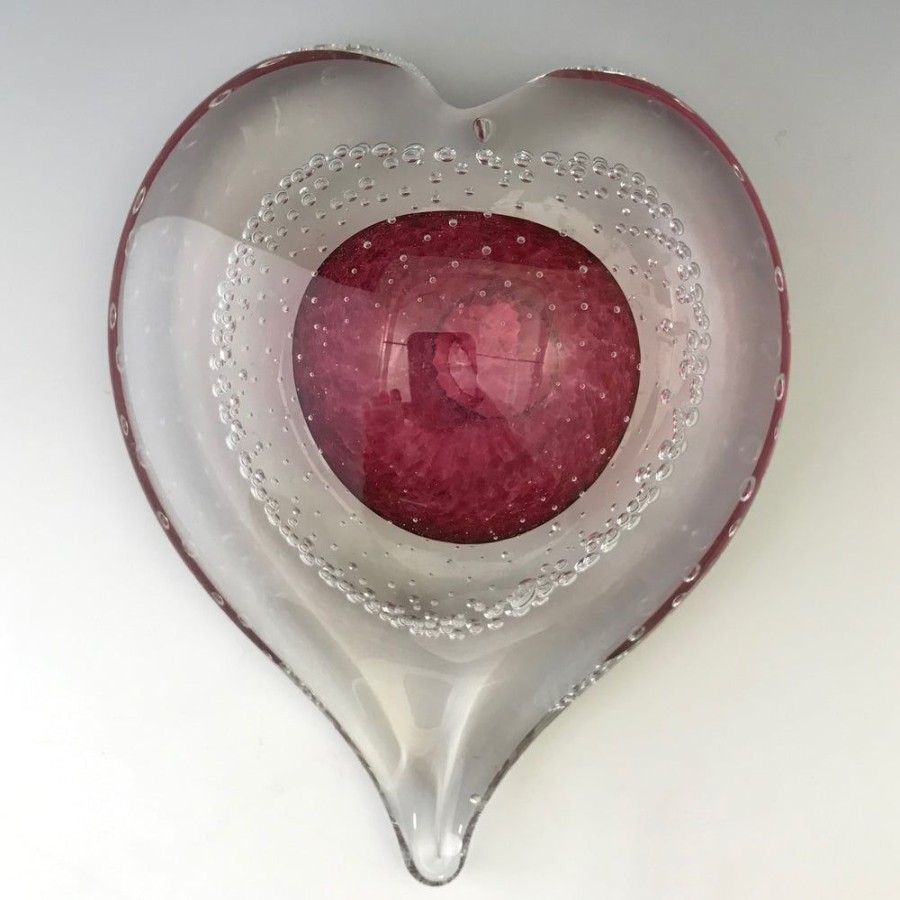 Glass & Jewelry The Glass Station Valentines Day | Heart Paperweights