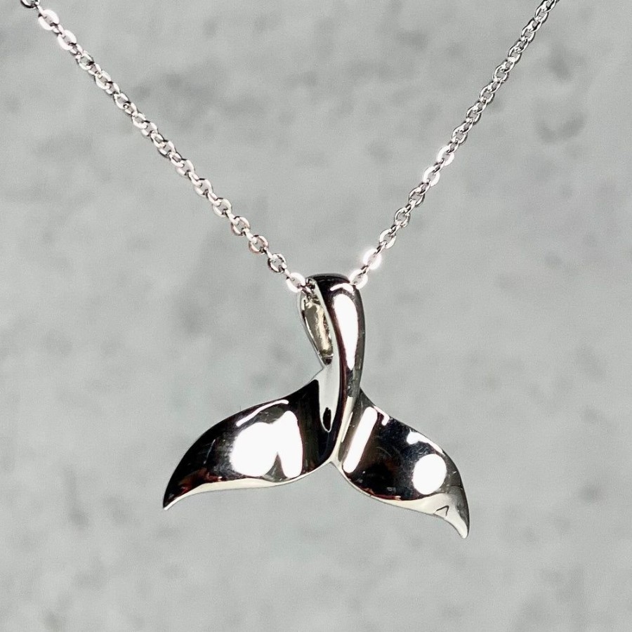 Glass & Jewelry The Glass Station | Sterling Silver Whale Tail Pendant