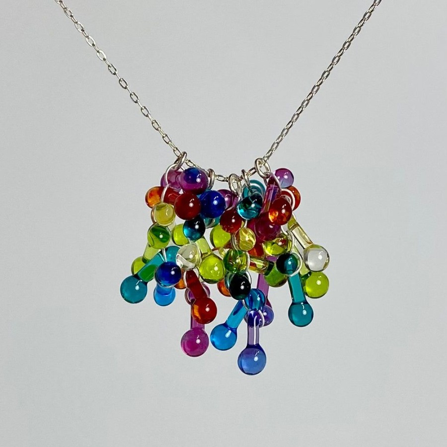 Glass & Jewelry The Glass Station Necklaces | Rossetti Rainbow Cluster Necklace