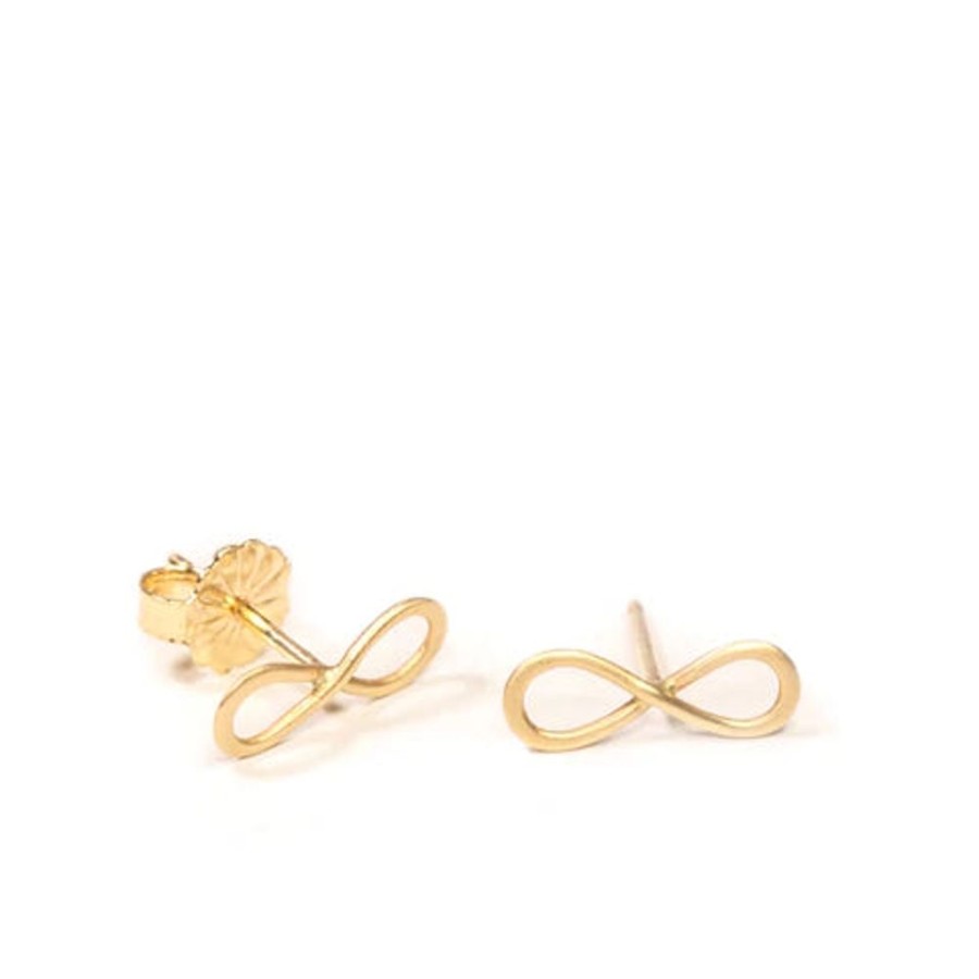 Glass & Jewelry The Glass Station Earrings | 14K Mini Infinity Stud Earrings