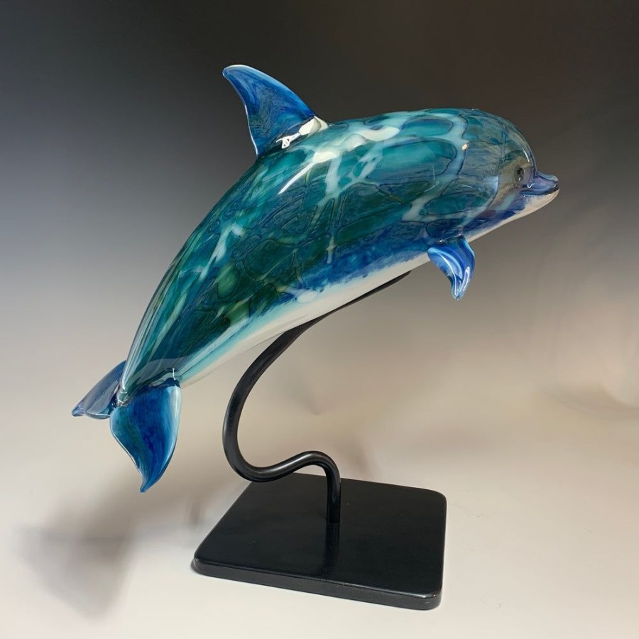 Glass & Jewelry The Glass Station | Bottlenose Dolphin On Stand