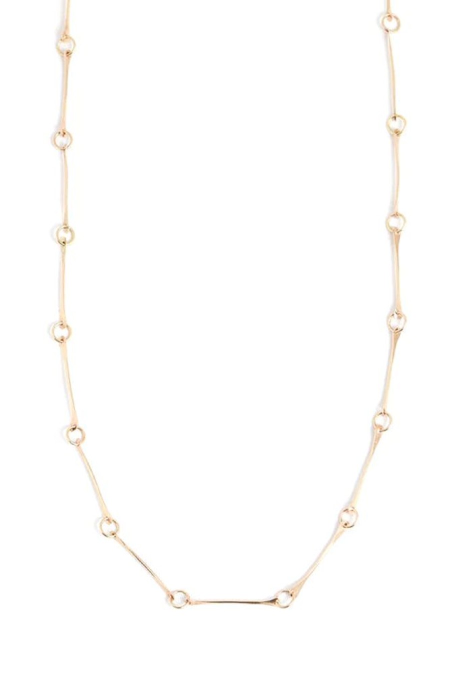 Glass & Jewelry The Glass Station Fine Jewelry | 22" Hand Forged 14K Gold Bone Chain