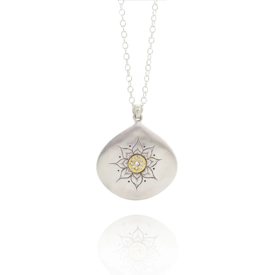 Glass & Jewelry The Glass Station Necklaces | Soleil Pendant With Diamonds