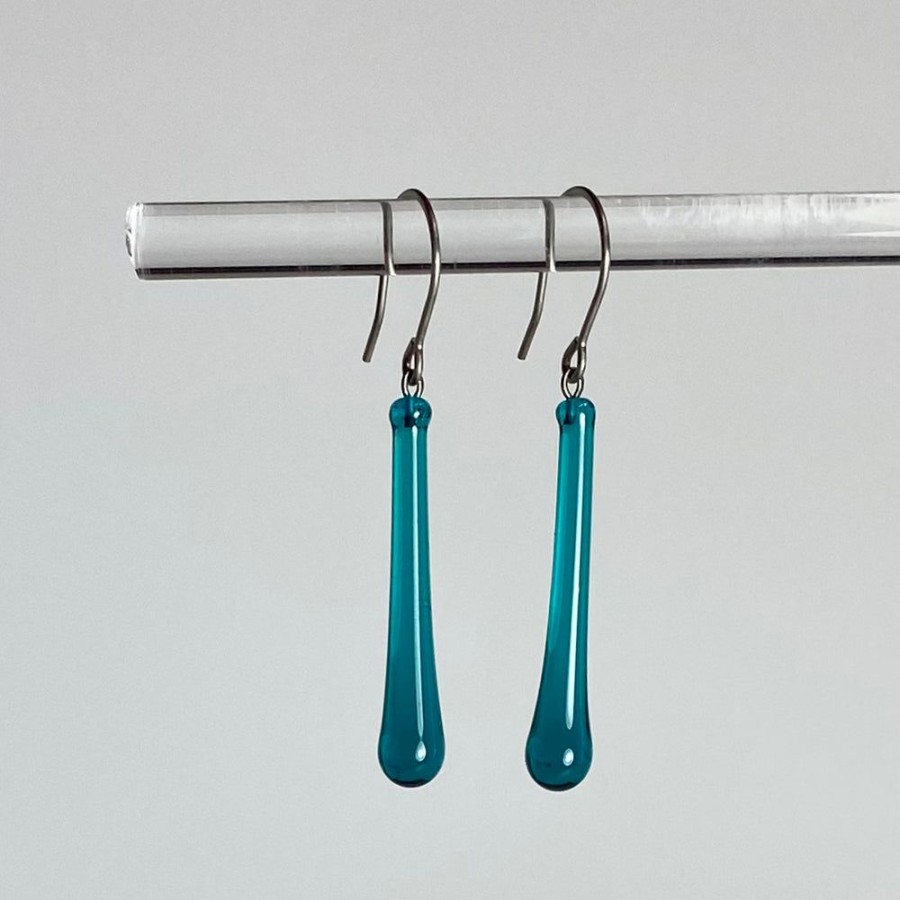 Glass & Jewelry The Glass Station Earrings | Ondine Glass Drop Earrings