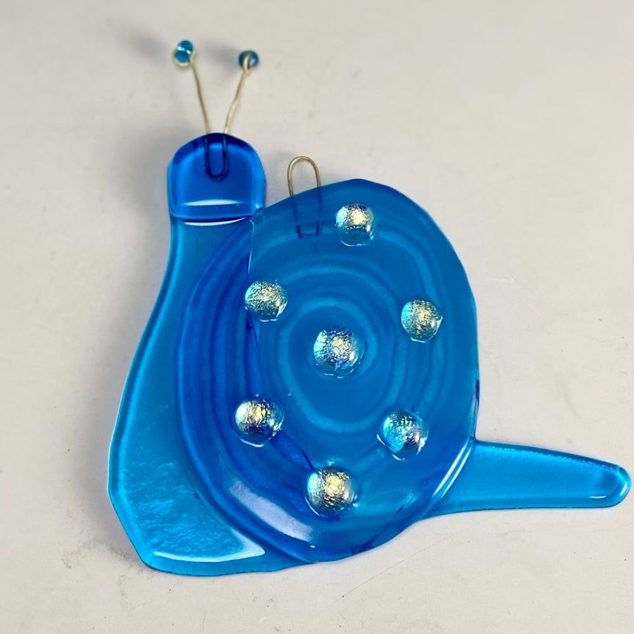 Glass & Jewelry The Glass Station Ornaments | Fused Glass Snail Sun Catcher