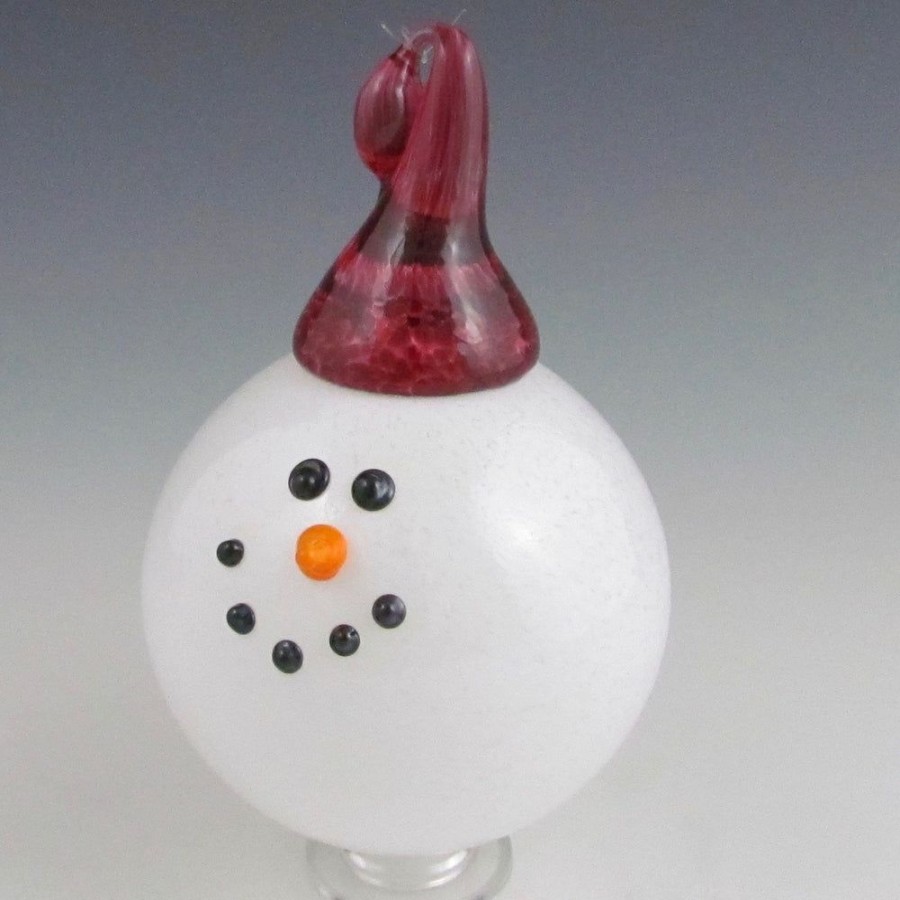 Glass & Jewelry The Glass Station Christmas | Snowman Head Ornament