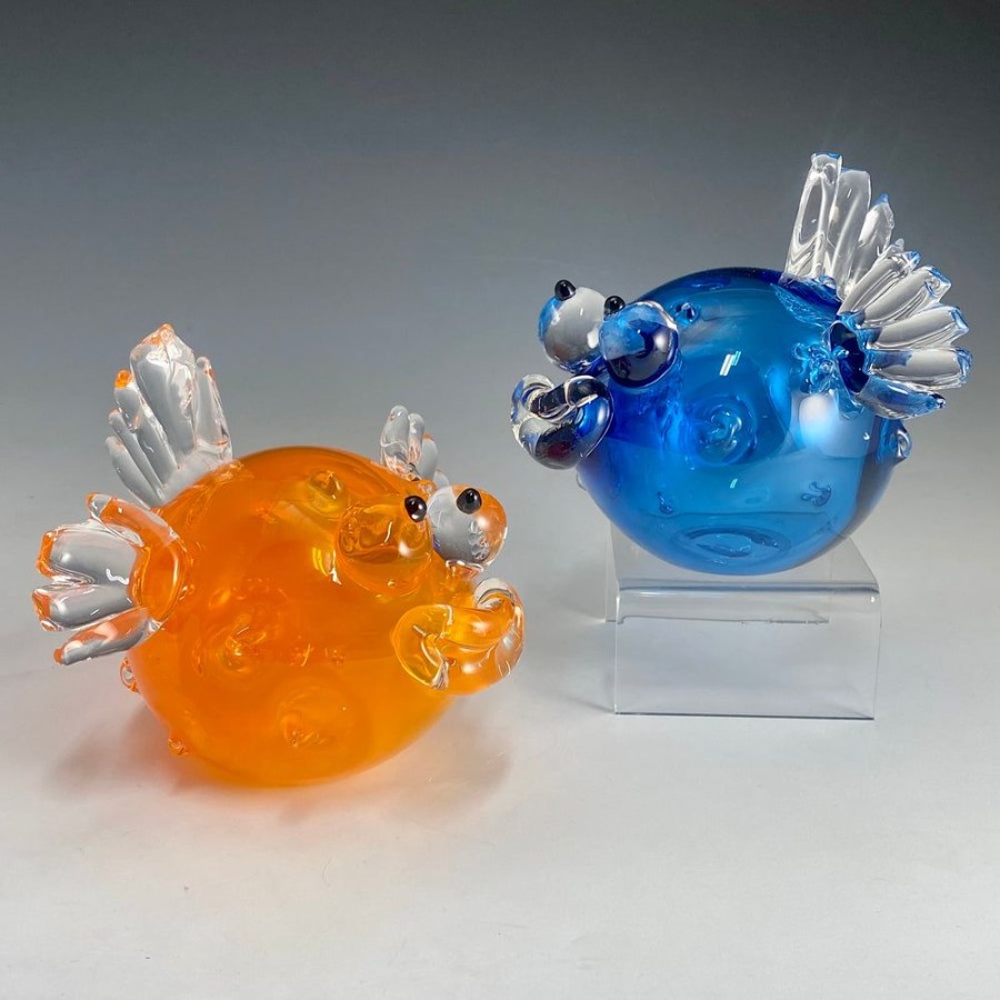 Glass & Jewelry The Glass Station | Handblown Glass Puffer Fish