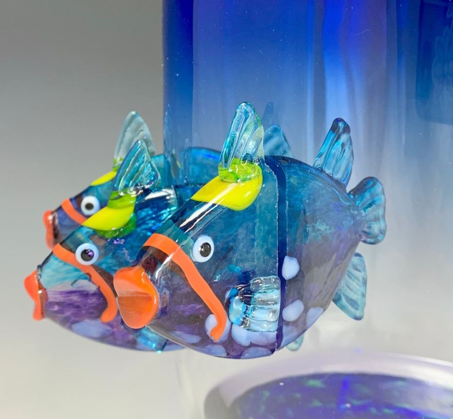 Glass & Jewelry The Glass Station | Blue Trigger Fish Bowl