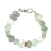 Glass & Jewelry The Glass Station Bracelets | Bars With Aqua And Chalcedony Silver Bracelet