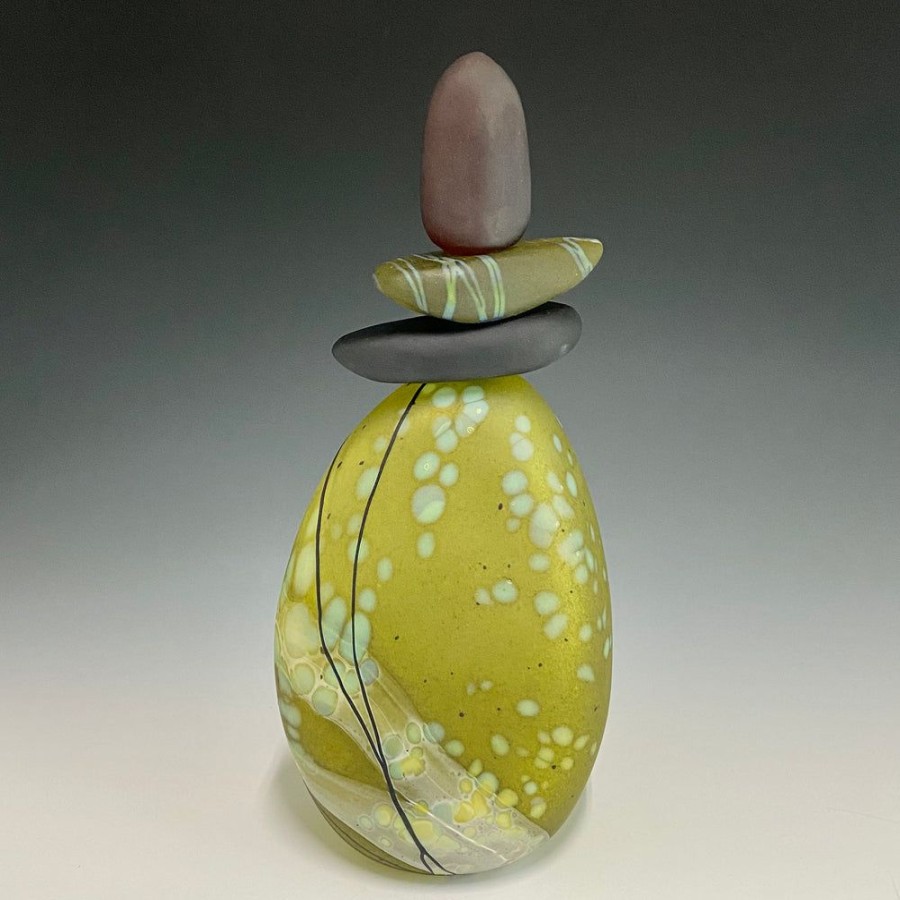 Glass & Jewelry The Glass Station | Tall Lime Cairn