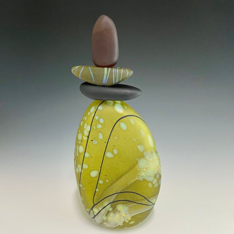 Glass & Jewelry The Glass Station | Tall Lime Cairn