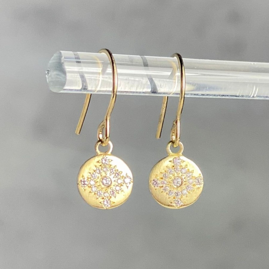 Glass & Jewelry The Glass Station Earrings | All Diamond Shimmer Earrings In 18K Gold