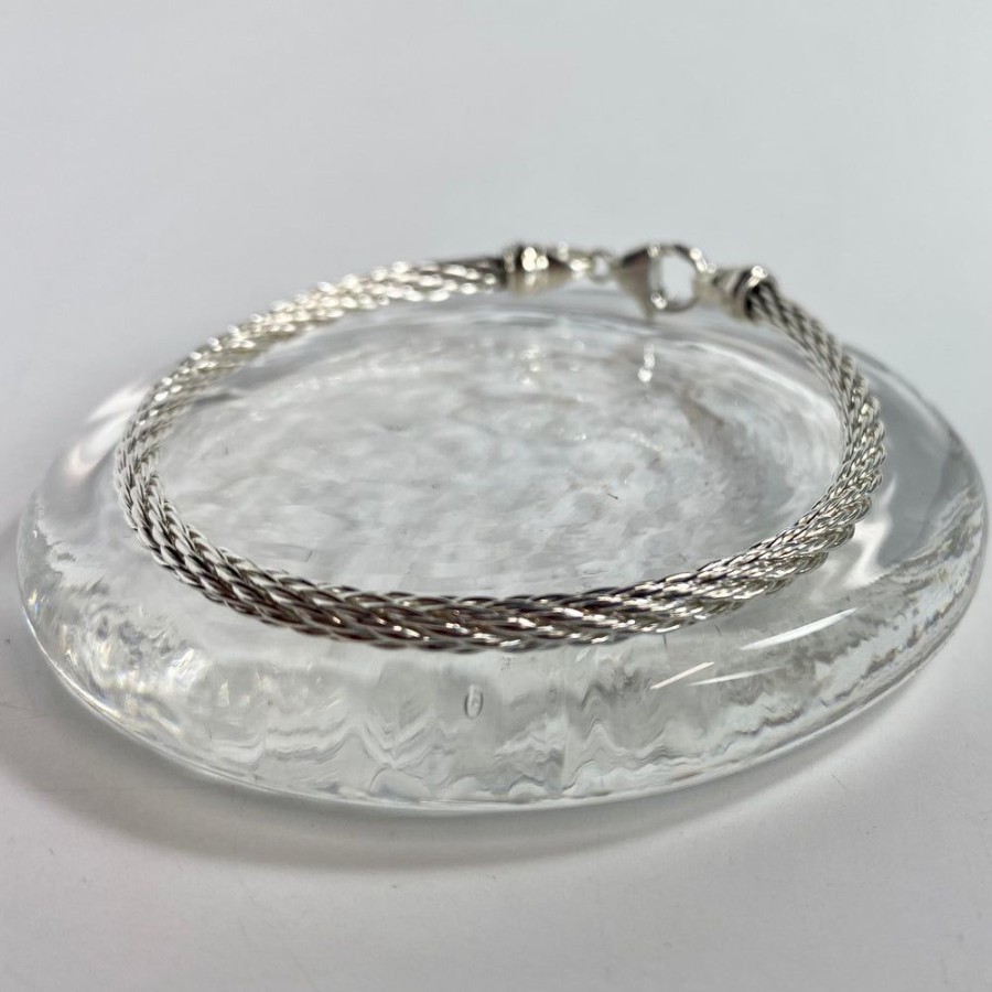 Glass & Jewelry The Glass Station Valentines Day | Sterling Silver 2Mm Cable Bracelet