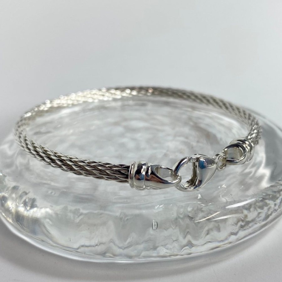 Glass & Jewelry The Glass Station Valentines Day | Sterling Silver 2Mm Cable Bracelet