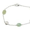 Glass & Jewelry The Glass Station Bracelets | Multi Colored Aqua Beads With Silver Beads Bracelet