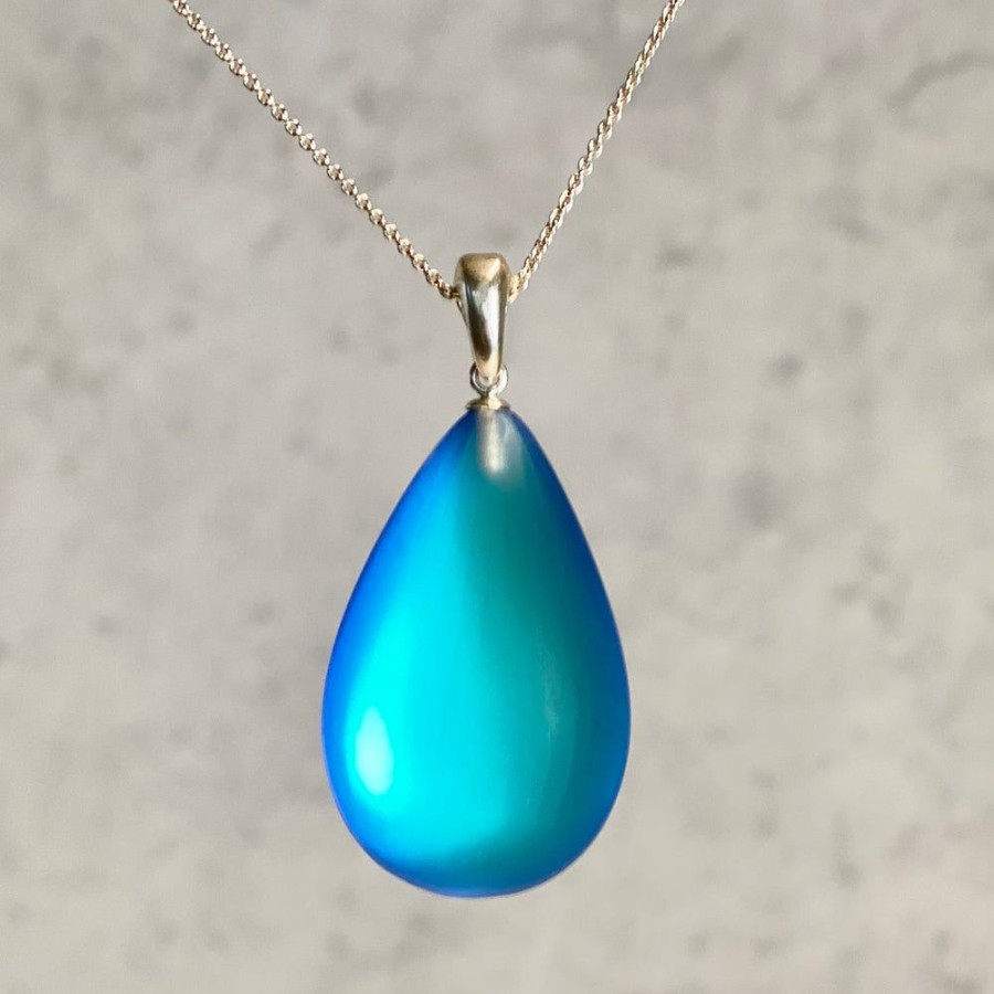 Glass & Jewelry The Glass Station Necklaces | Dichroic Medium Drop Pendant