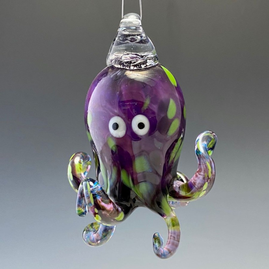 Glass & Jewelry The Glass Station Ornaments | Hanging Octopus