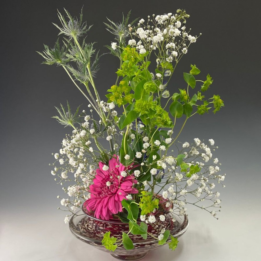 Glass & Jewelry The Glass Station Valentines Day | Large Ikebana Bowl