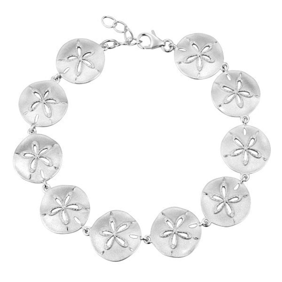 Glass & Jewelry The Glass Station Bracelets | Sterling Silver Sand Dollar Bracelet