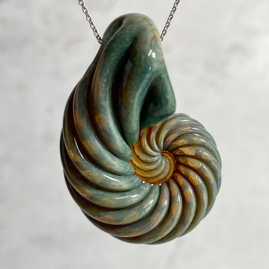 Glass & Jewelry The Glass Station Necklaces | Ammonite Pendant