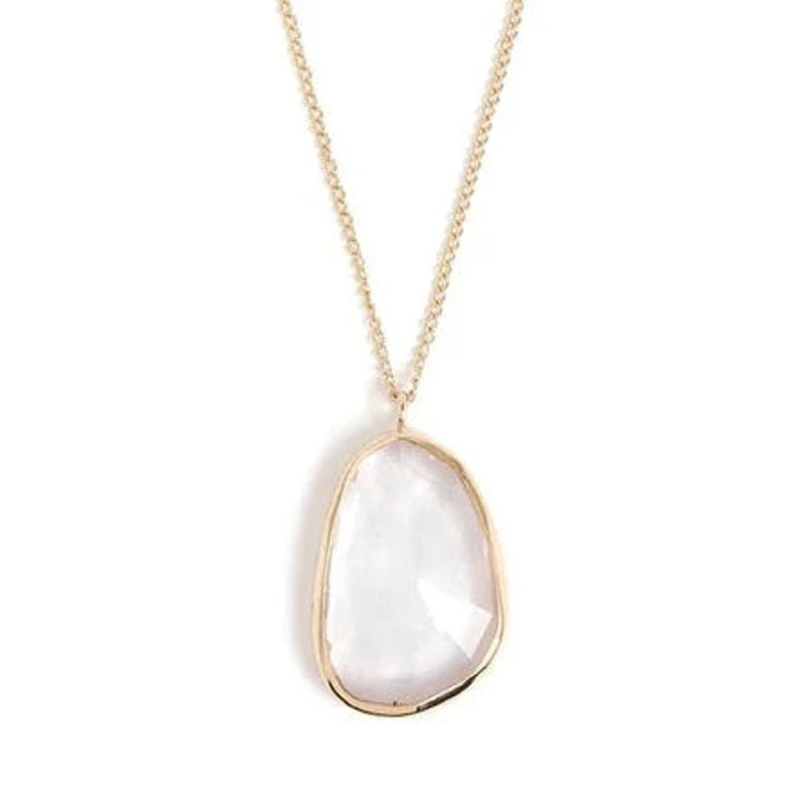 Glass & Jewelry The Glass Station Necklaces | 14K Gold Rose Quartz Necklace