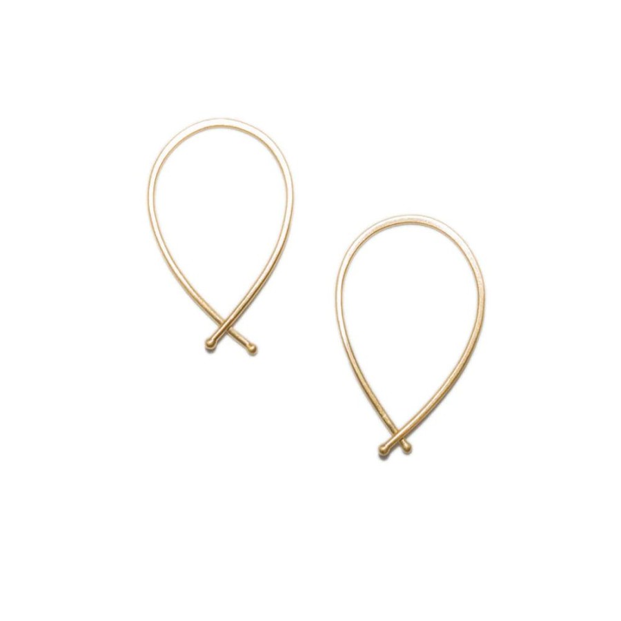 Glass & Jewelry The Glass Station Fine Jewelry | 14K Small Ribbon Hoop Earrings