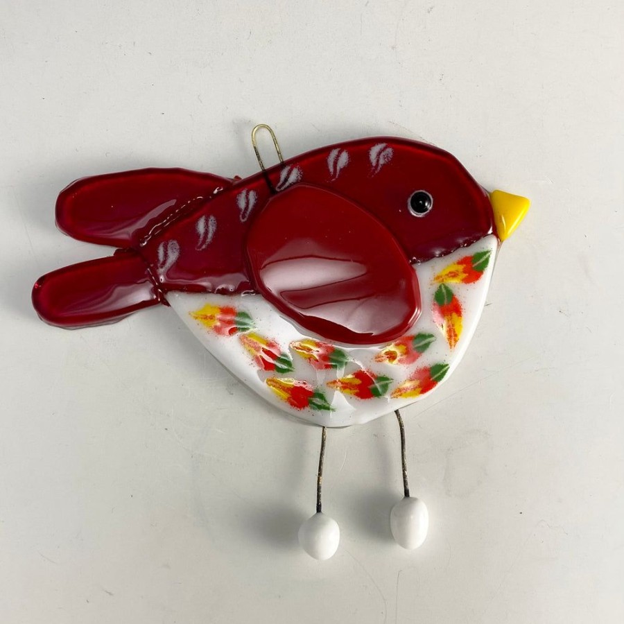 Glass & Jewelry The Glass Station Ornaments | Fused Glass Bird Sun Catcher