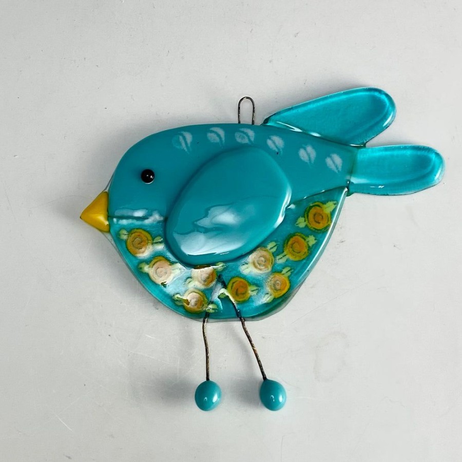 Glass & Jewelry The Glass Station Ornaments | Fused Glass Bird Sun Catcher