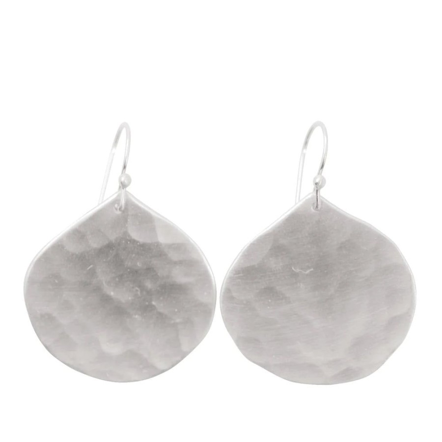 Glass & Jewelry The Glass Station Earrings | Hammered Silver Drop Earrings