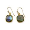 Glass & Jewelry The Glass Station Fine Jewelry | Square Labradorite Earrings