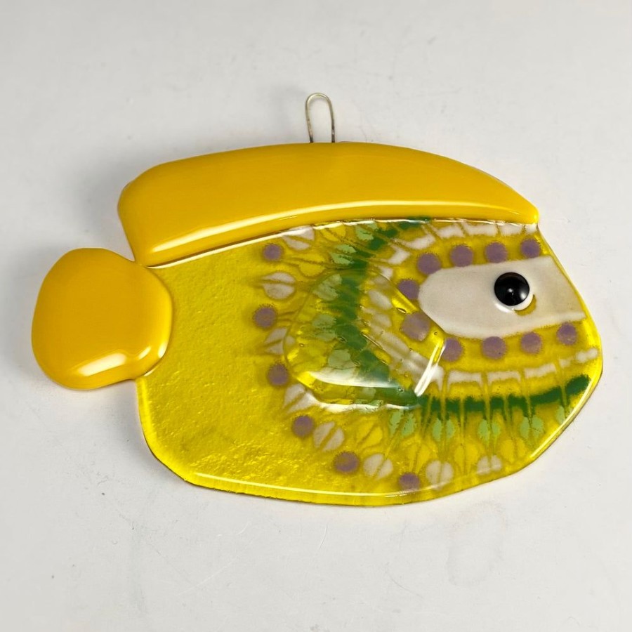 Glass & Jewelry The Glass Station Christmas | Fused Glass Fish Sun Catcher