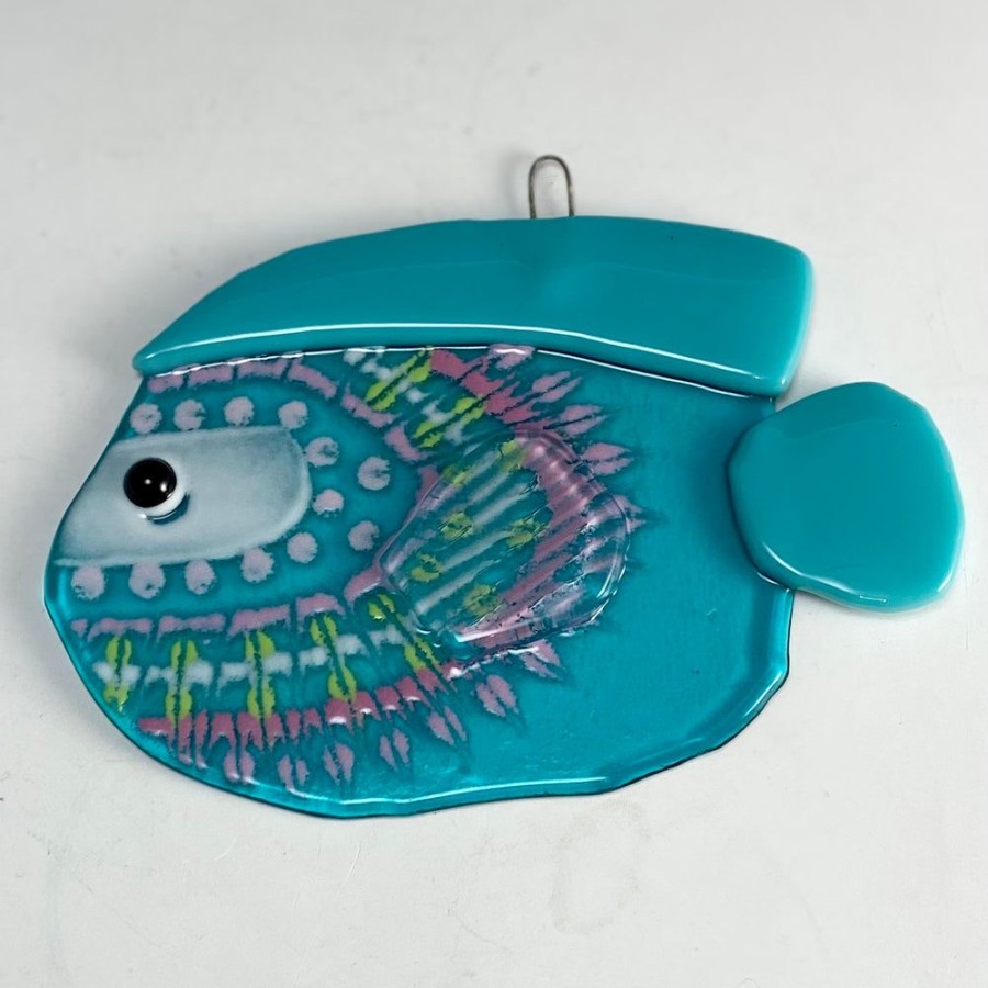 Glass & Jewelry The Glass Station Christmas | Fused Glass Fish Sun Catcher