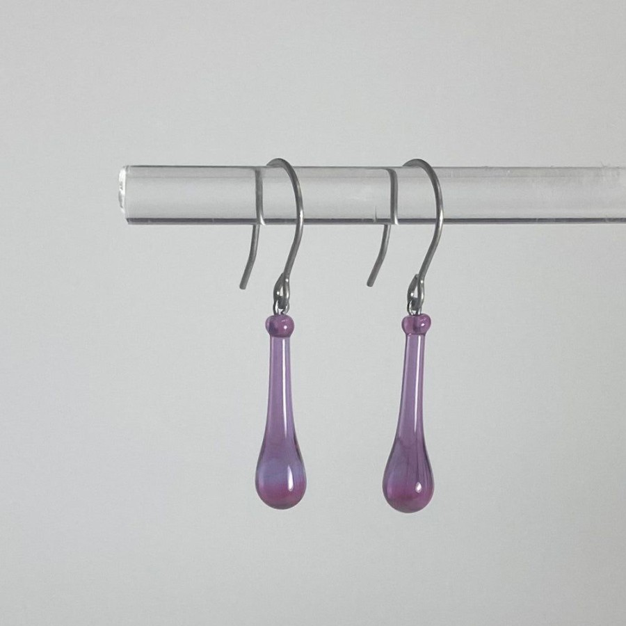 Glass & Jewelry The Glass Station Earrings | Micro Ondine Glass Drop Earrings