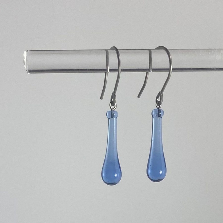 Glass & Jewelry The Glass Station Earrings | Micro Ondine Glass Drop Earrings