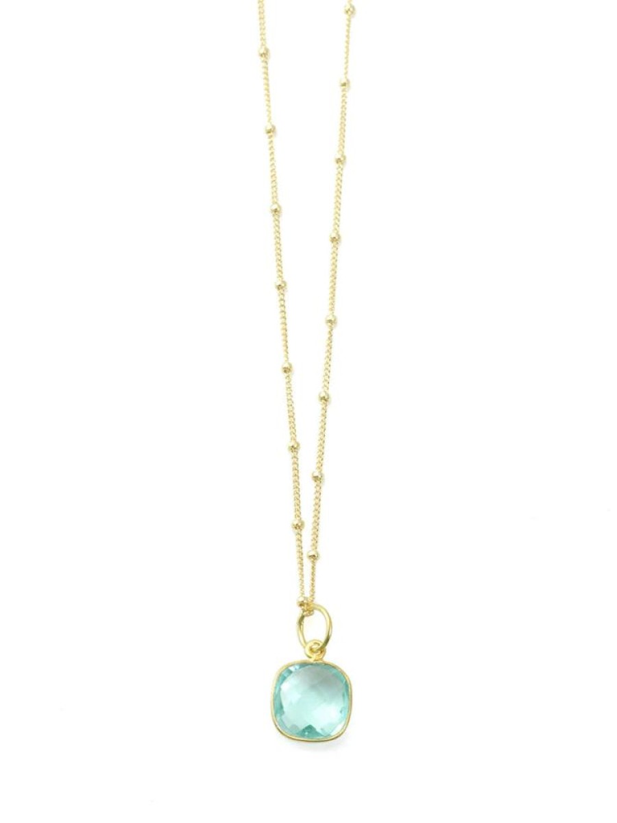 Glass & Jewelry The Glass Station Necklaces | Hydro Quartz And Vermeil Drop Necklace