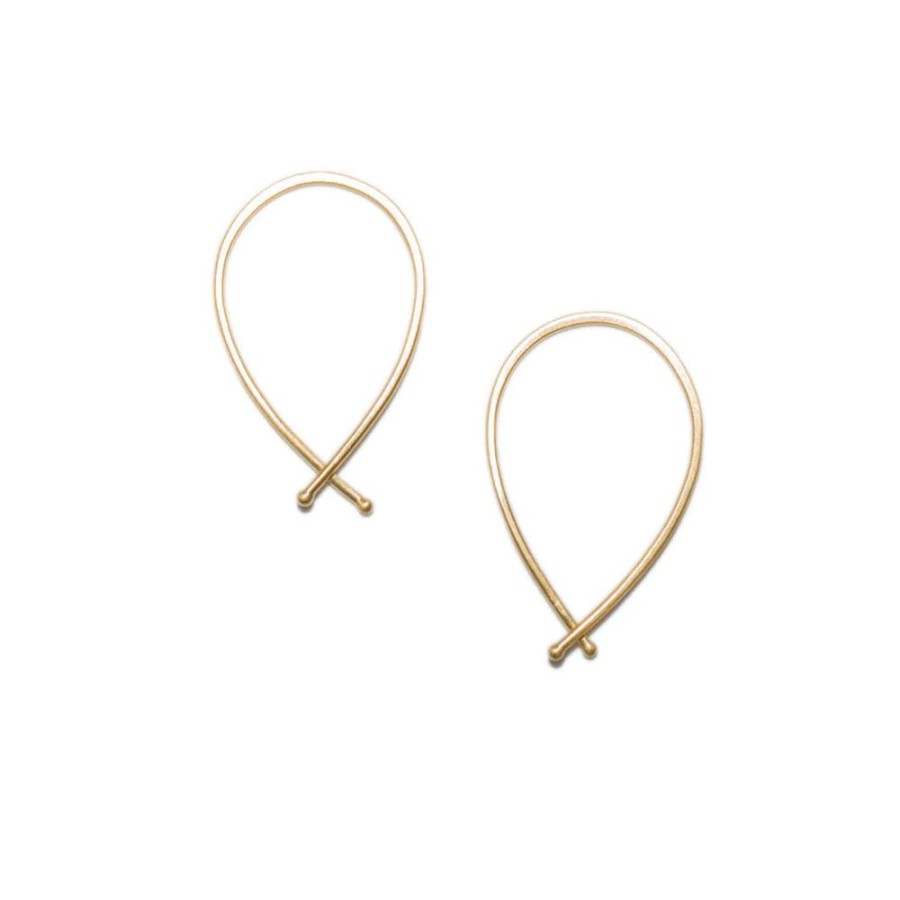 Glass & Jewelry The Glass Station Christmas | 14K Small Ribbon Hoop Earrings