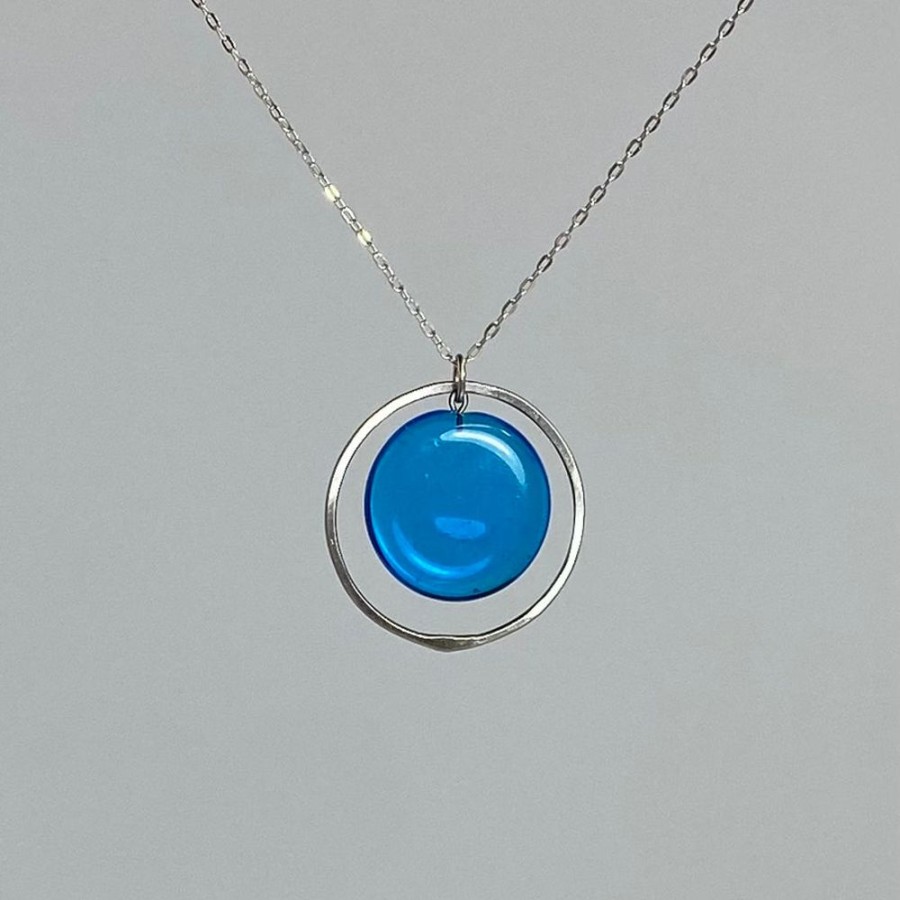 Glass & Jewelry The Glass Station Necklaces | Plata Necklace Aqua