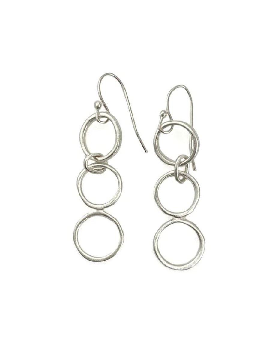 Glass & Jewelry The Glass Station Earrings | Sterling Silver Circles Drop Earrings