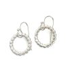 Glass & Jewelry The Glass Station Earrings | Beaded Sterling Silver Circle Drop Earrings