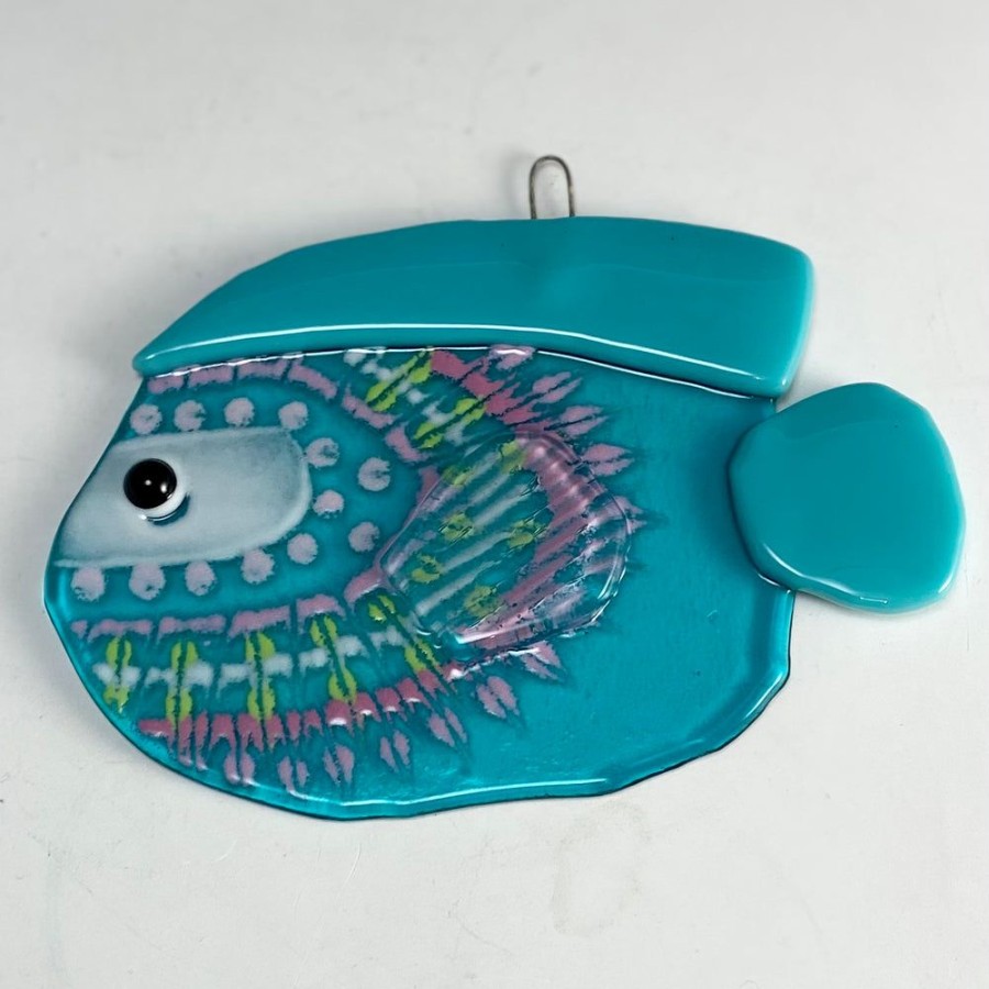 Glass & Jewelry The Glass Station Ornaments | Fused Glass Fish Sun Catcher