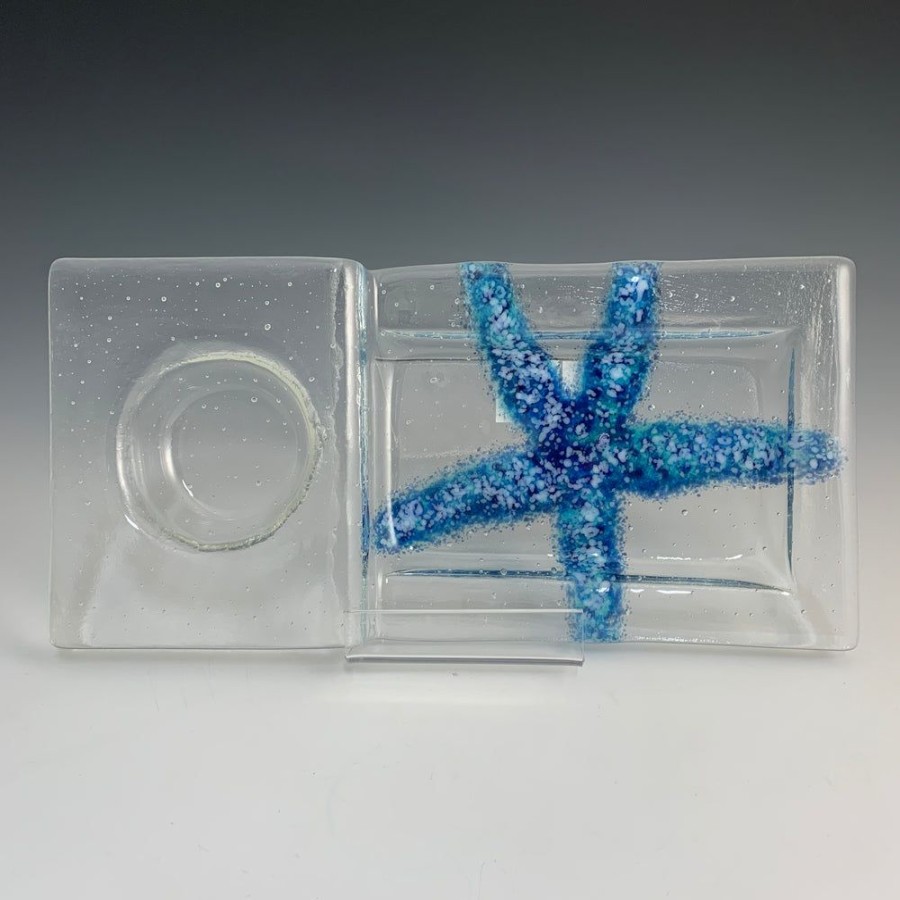 Glass & Jewelry The Glass Station | Blue Sea Star Multi-Purpose Platter