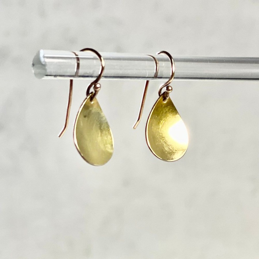 Glass & Jewelry The Glass Station Earrings | Goddess Single Teardrop Earring, Bimetal