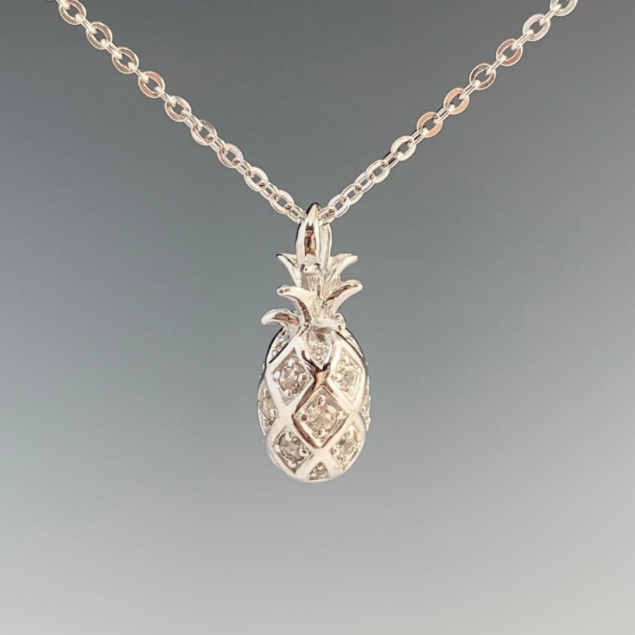 Glass & Jewelry The Glass Station Necklaces | Ss 925 Pineapple Pendant