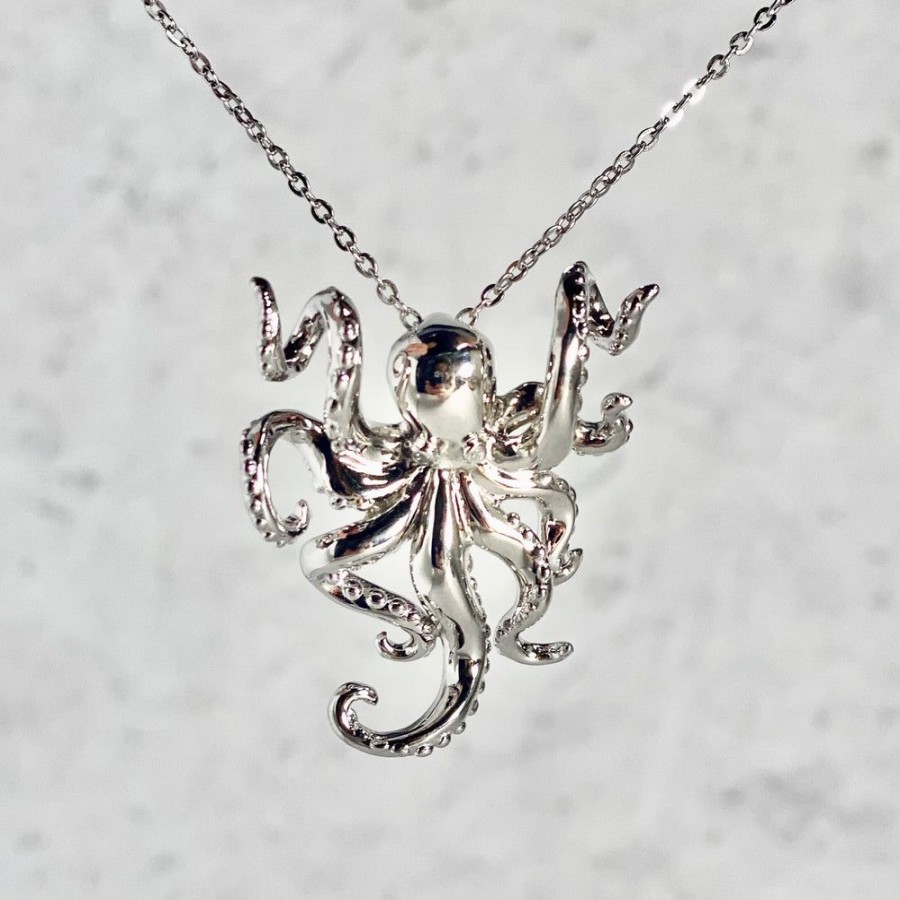 Glass & Jewelry The Glass Station | Sterling Silver Octopus Pendant